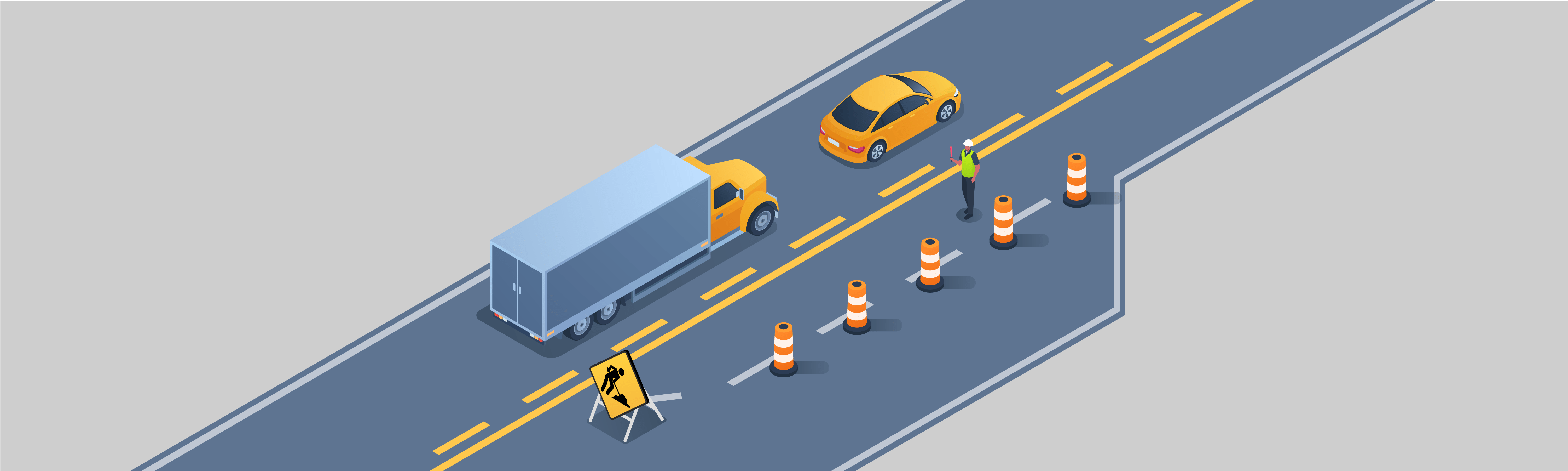 Dealing with particular situations - How should you proceed through a construction zone?